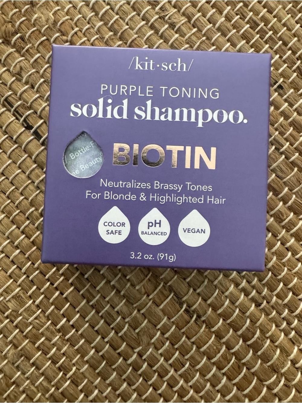 Kitsch Purple Toning Biotin Solid Shampoo
